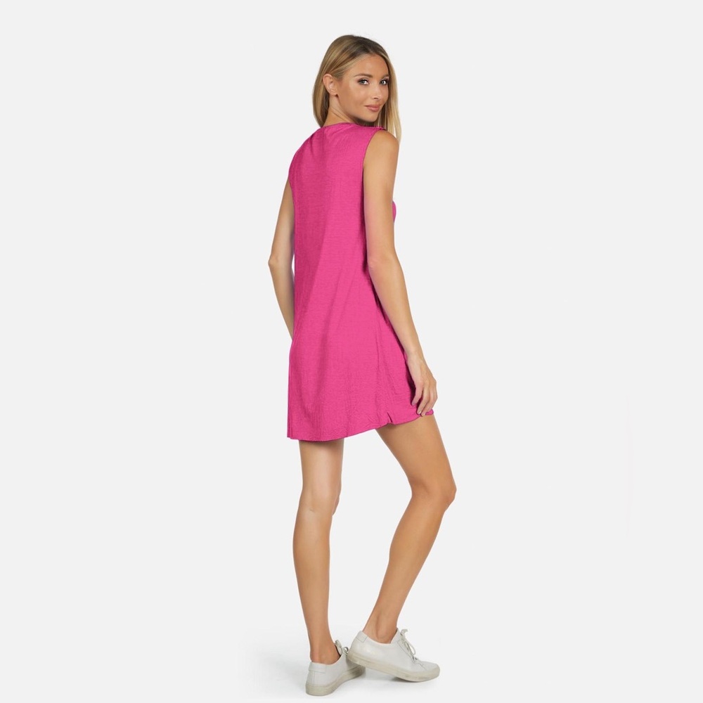 Michael Lauren Gilly Core XL Women’s Sleeveless Pink Shirt Mini Dress - Picture 2 of 5